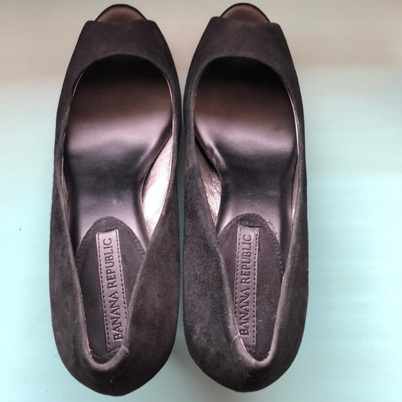 Banana Republic Suede Peep Toe Pumps - Picture 2 of 6